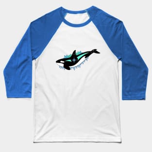 Fantasy Crystal Killer Whale Baseball T-Shirt